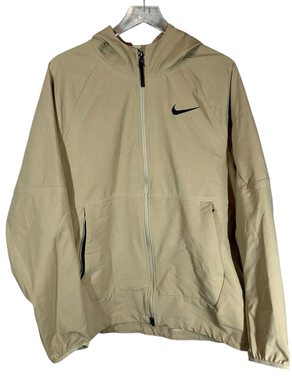 NIKE Pro Men’s XL Tan Full Zip Hooded Jacket